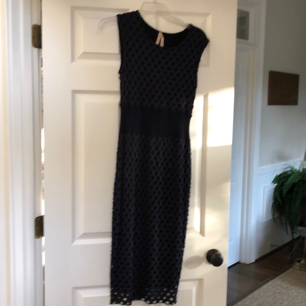 Navy fitted dress